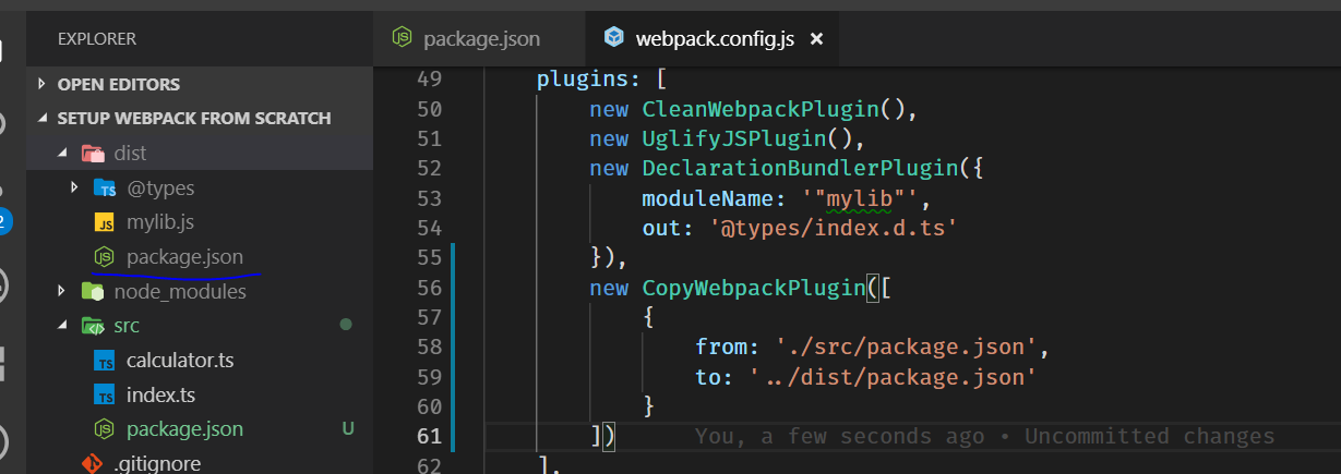 adding package.json in dist folder image